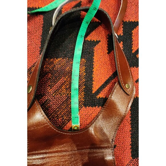 Vintage Brown Leather Crossbody Holster Shoulder Bag With Snap & Zipper Closures - Picture 10 of 15